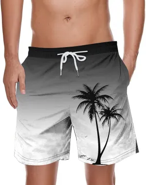 Xiaojmake Mens Swim Trunks 9 Inch Quick Dry Beach Board Shorts Hawaiian Tropical Swimwear Bathing Suit Swim Short with Pocket