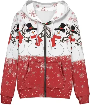 Yuuxorilu Womens Zip Up Hoodies Long Sleeve Fall Oversized Sweatshirts Y2K Jacket with Pockets